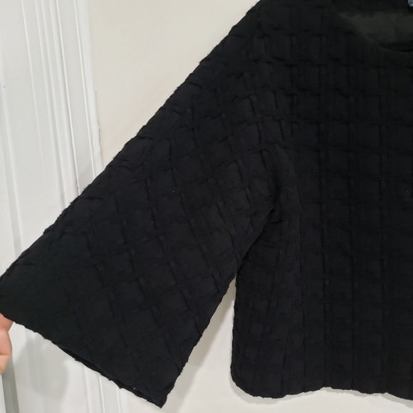 French Connection Vintage Virgin Wool Black Bolero Blazer Size 4 - Picture 5 of 11